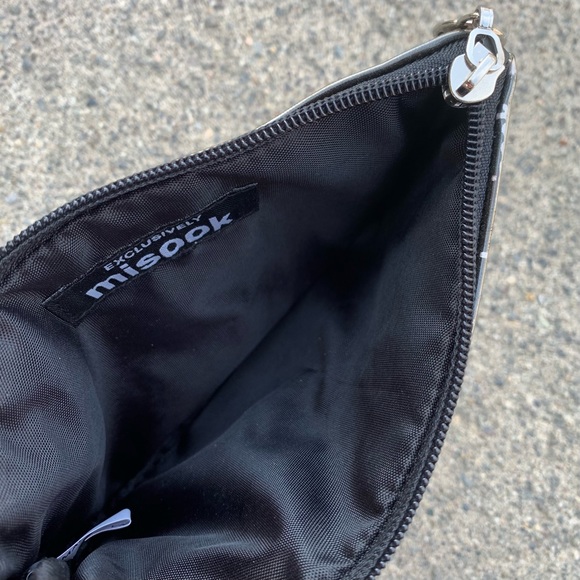 Misook Black & White Logo Print Coin Purse/Wallet - Picture 5 of 5